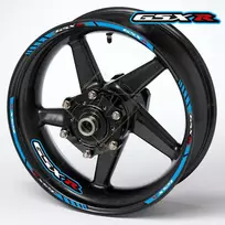 Suzuki GSX-R ratlankių lipdukai – mėlyni 16 vnt.