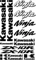 Kawasaki Ninja ZX-10R motociklo lipdukų rinkinys