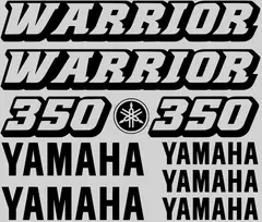 Yamaha 350 Warrior motociklo lipdukų rinkinys
