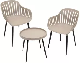 ProGarden Balkono baldų komplektas: stalas ir 2 kėdės