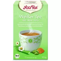 Baltoji arbata su alavijais Baltas Tea Aloe Vera, Yogi Tea, 17 pakelių