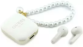 Belaidės ausinės GUESS TWS Pearl Strap GUE005327 baltas