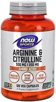 Now Foods Now Arginine 500 mg & Citruline 250 mg 120 kaps.