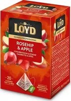 Vaisinės arbatos gėrimas LOYD HORECA erškėtrožių ir obuolių skonio, piramidės, 20 x 2g