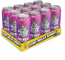 Energinis gėrimas be cukraus su BCAA (12x440 ml) Muscle Moose Juice