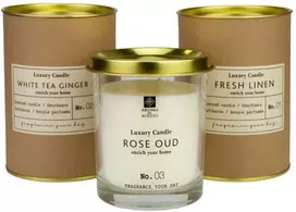 Kvepianti žvakė stikliniame indelyje LUXURY CANDLE, 3 rūšys, 10 cm