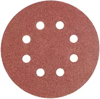 Krążki Šlifavimo diskai su lipdukais, 125 mm, P80, 5 vnt., su 8 skylėmis