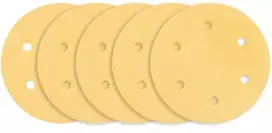 Papier Švitrinis popierius su lipdukais, 225 mm, K80, 5 vnt., su 6 skylėmis, šlifuokliams 59G264, 59G265