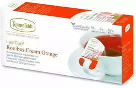Oranžinis Arbata Ronnefeldt Leaf cup raudonoji Kreminis Oranžinis, 15 pakelių
