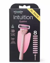 Tanita „Wilkinson Intuition Quattro“ apsauginis skustuvas su 4 ašmenimis ir 8 kasetėmis
