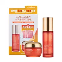 Bielenda Skin627 Kolageno ir peptidų rinkinys veido serumui 50 ml + veido kremui 50 g + lakštinėms kaukėms 3 x 22 ml