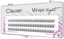 Clavier Vshape Light 10 mm blakstienų kuokšteliai