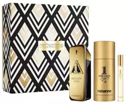 Paco Rabanne 1 Million Eliksyras komplektas kvepalai spray 100ml + dezodorant spray 150ml + kvepalai spray 10ml