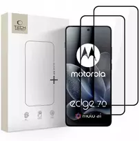 GRŪDINTAS STIKLAS Tech-Protect GLASS FIT+ 2-PACK MOTOROLA EDGE 70 5G Juodas