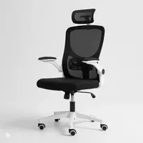 Ergonominė biuro kėdė FIBI Juodas & Baltas su mikro tinkleliu