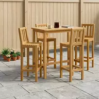 Lauko baro rinkinys 5 pcs Neapdorotas Kieto teka medžio