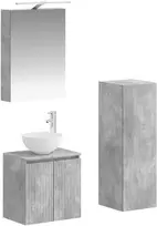 Vonios baldų rinkinys 4 pcs Betono pilka