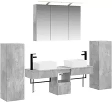 Vonios baldų rinkinys 6 pcs Betono pilka