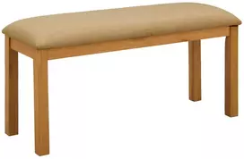 Valgomojo suolas 95 x 32 x 45 cm Kietas ąžuolo medis Smėlio