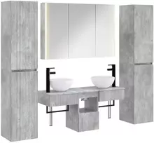 Vonios baldų rinkinys 6 pcs Betono pilka