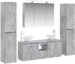 Vonios baldų rinkinys 6 pcs Betono pilka