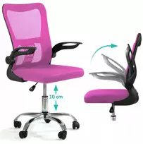 Sesto Senso ergonominė biuro kėdė V8 su atlenkiamais porankiais, rožinė