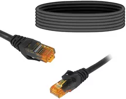 Lexton 8P8C CAT6e UTP Connection network Cable (patchcord) 10m juodas