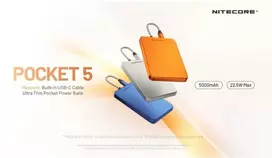 Nitecore Pocket 5 Mėlyna USB-C 5000mAh maitinimo blokas