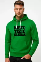 Vyriškas žalias džemperis su gobtuvu Kietų tėčių klubas (juodas)