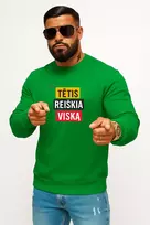 Vyriškas žalias džemperis Tėtis reiškai viską