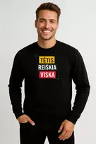 Vyriškas juodas džemperis Tėtis reiškai viską