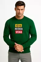 Vyriškas tamsiai žalias džemperis Tėtis reiškai viską