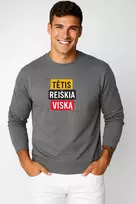 Vyriškas tamsiai pilkas džemperis Tėtis reiškai viską