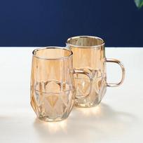 1.4L Diamond Texture Glass Teapot Set Amber color Hot Cold Water Water Jug Coffee Pot Home Water Carafe Heat-resistant Teapot