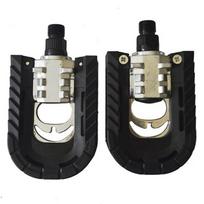 1Pair Mountain Bike Pedals Aluminum Alloy Folding Pedal Bicycle Pedal Labor-saving with Safety Reflective Sheet Bicycle Parts juoda