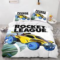 Rocket League Patogus patalynės komplektas Viengulis Dvivietis Pilnas Karališko dydžio Automobilis Rocket League Lovos komplektas Berniukų miegamasis Antklodės užvalkalas EU single(135x200cm)
