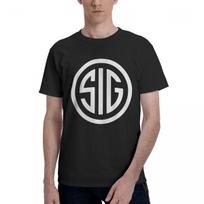 Smith Wesson SIG Four Seasons Sports Crewneck Short Sleeve Men's Cotton Large Size T-shirt Loose Tee S juoda