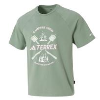 Adidas Terrex Ss25 Logo Letter Crew Neck Raglan Short Sleeve T-Shirt Men T-Shirt Green JI8316 XL