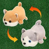 Creative Soft Animal Flip Husky Doll Plush Toy Transforms into Cat Doll Children's Soothing Ragdoll 30cm（0.25kg）