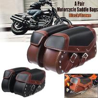 Universalūs motociklų balno krepšiai, šoniniai krepšiai, šakės įrankių dėklas Harley, Honda, 1 pora 2 vnt. juoda