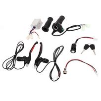 12V 250W Brushed Controller 4 Speed Throttle Twist Grip Brake Lever Electric Door Lock Set Electric Bike Bicycle black