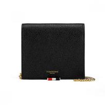 Tom Brown Faw103a 00198 001 Pebble Grain Three Line Tab Woc Chain Card Holder FAW103A 00198 001