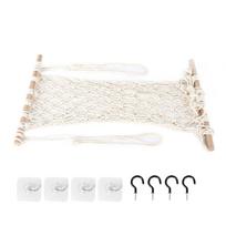 Simple Hanging Fruit Basket Fruit Hammock Holder Net Cotton Rope Hanger for Kitchen Home Decor