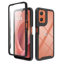 For Motorola G06 Moto G05 G04 G55 G35 G56 G86 G60 G50 5G Shockproof Phone Case 360Degree Full Coverage Transparent Cover Built-in Screen Protector for Moto G06 juoda