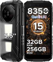 DOOGEE Fire 3 Max Mobilusis telefonas 32GB+256GB 5.5  Ekranas 8350mAh 48MP Android 15 Išmanusis telefonas pilka