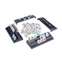 Rummy Cube žaidimas su 4 lentynomis / padėklais Vaikams Suaugusiesiems Klasikinis romo plytelių žaidimas Mokomasis kelių žaidėjų Mahjong stalo taško žaidimas 1 Set