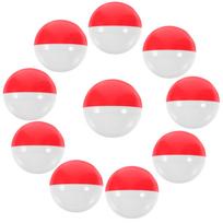 50Pcs Vending Machine Capsules Empty Plastic Candy Balls Colored Round Capsules Plastic Gumball Capsules Red White Candy Holders raudona