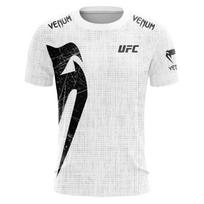 Men's UFC Black White T-shirt Classic Short Sleeved 3D Print Tees Summer Casual O-neck Jersey Boxing Fitness Training T-shirts S