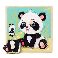 Montessori Baby Toys 3D Wooden Puzzles Children'S Hand Scratch Board Puzzle Kids Early Learning Education Fruit Cognitive Toy