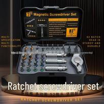39-in-1 Precision Ratchet Screwdriver Set with High Hardness S2 Bits